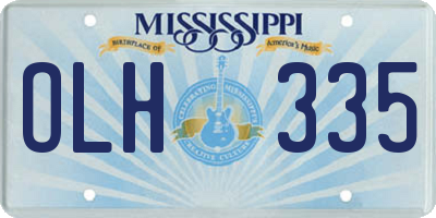 MS license plate OLH335