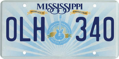 MS license plate OLH340
