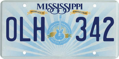 MS license plate OLH342