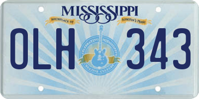 MS license plate OLH343