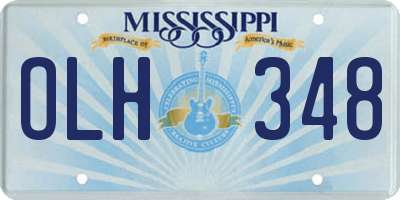 MS license plate OLH348