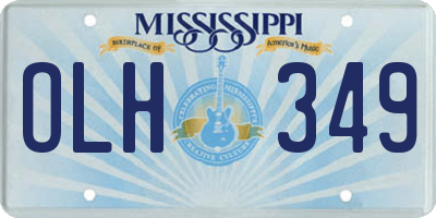 MS license plate OLH349