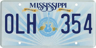 MS license plate OLH354