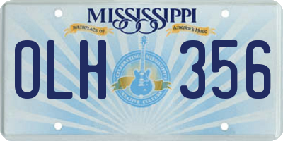 MS license plate OLH356