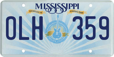 MS license plate OLH359