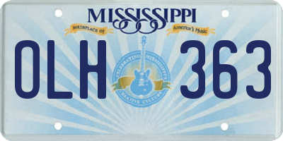 MS license plate OLH363