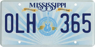 MS license plate OLH365