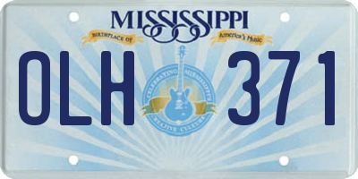 MS license plate OLH371