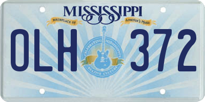 MS license plate OLH372