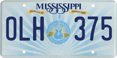 MS license plate OLH375