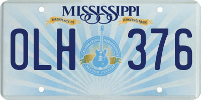 MS license plate OLH376