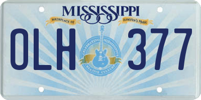 MS license plate OLH377