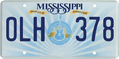 MS license plate OLH378