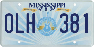 MS license plate OLH381