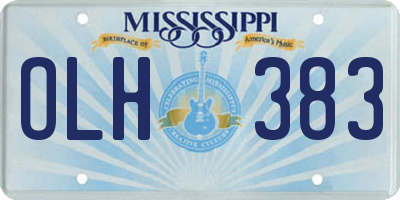 MS license plate OLH383