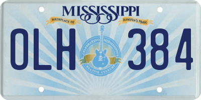 MS license plate OLH384