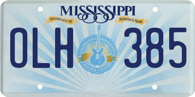 MS license plate OLH385