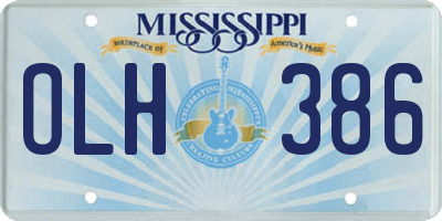 MS license plate OLH386