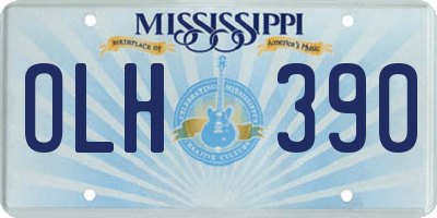 MS license plate OLH390