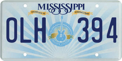 MS license plate OLH394