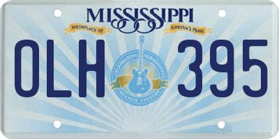 MS license plate OLH395