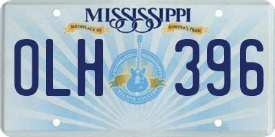 MS license plate OLH396