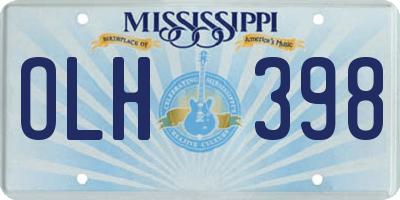 MS license plate OLH398