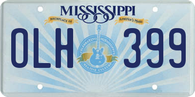 MS license plate OLH399