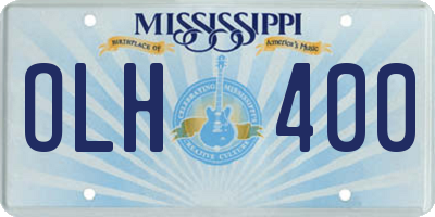 MS license plate OLH400