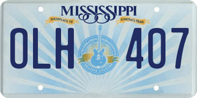 MS license plate OLH407
