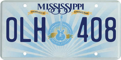 MS license plate OLH408