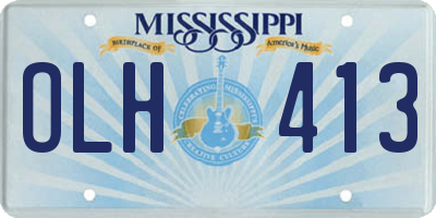MS license plate OLH413