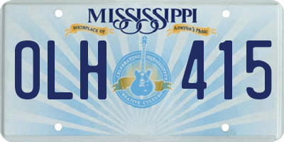 MS license plate OLH415
