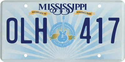 MS license plate OLH417