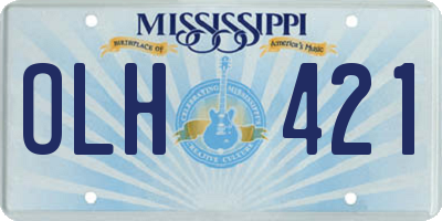 MS license plate OLH421