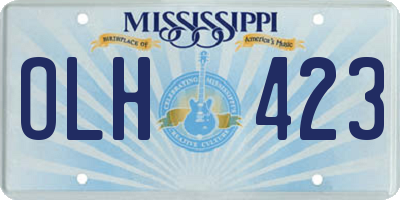 MS license plate OLH423