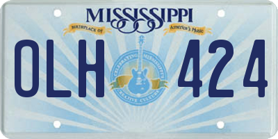 MS license plate OLH424