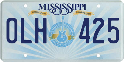 MS license plate OLH425