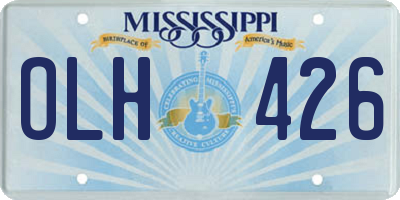 MS license plate OLH426
