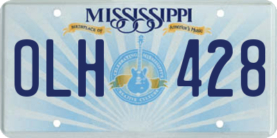 MS license plate OLH428