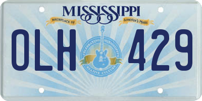 MS license plate OLH429