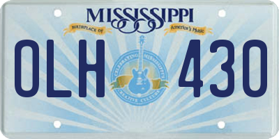 MS license plate OLH430