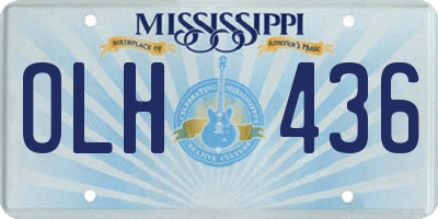 MS license plate OLH436
