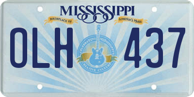 MS license plate OLH437