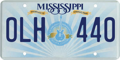 MS license plate OLH440
