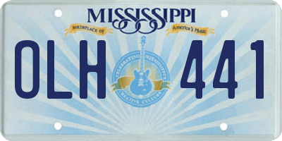 MS license plate OLH441