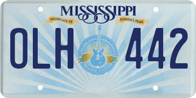 MS license plate OLH442