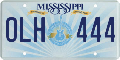 MS license plate OLH444