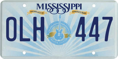 MS license plate OLH447