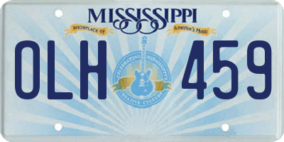 MS license plate OLH459